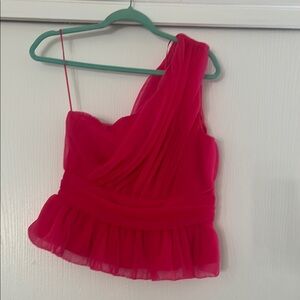 Endless Rose Hot Pink Pleated Top